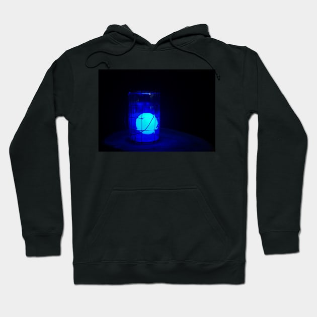 Glowing Blue Sphere Hoodie by 1Redbublppasswo